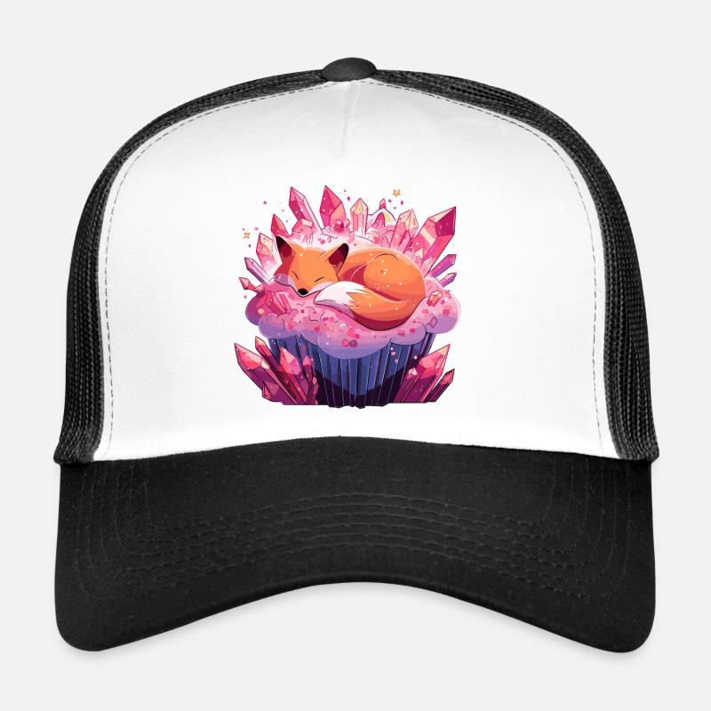 Petit Renard sur Cupcake en Cristal Casquette trucker 