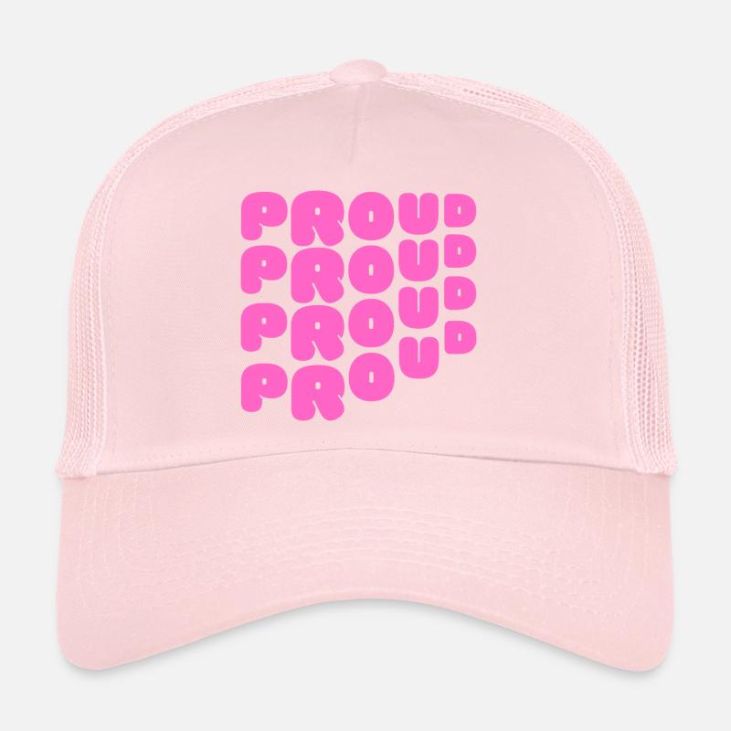 Pride / CSD / LGBTQ+ Design « PROUD » Casquette trucker 