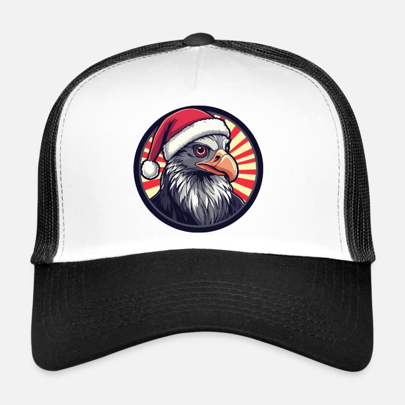 Oiseau de Noël avec le Père Noël Casquette trucker 