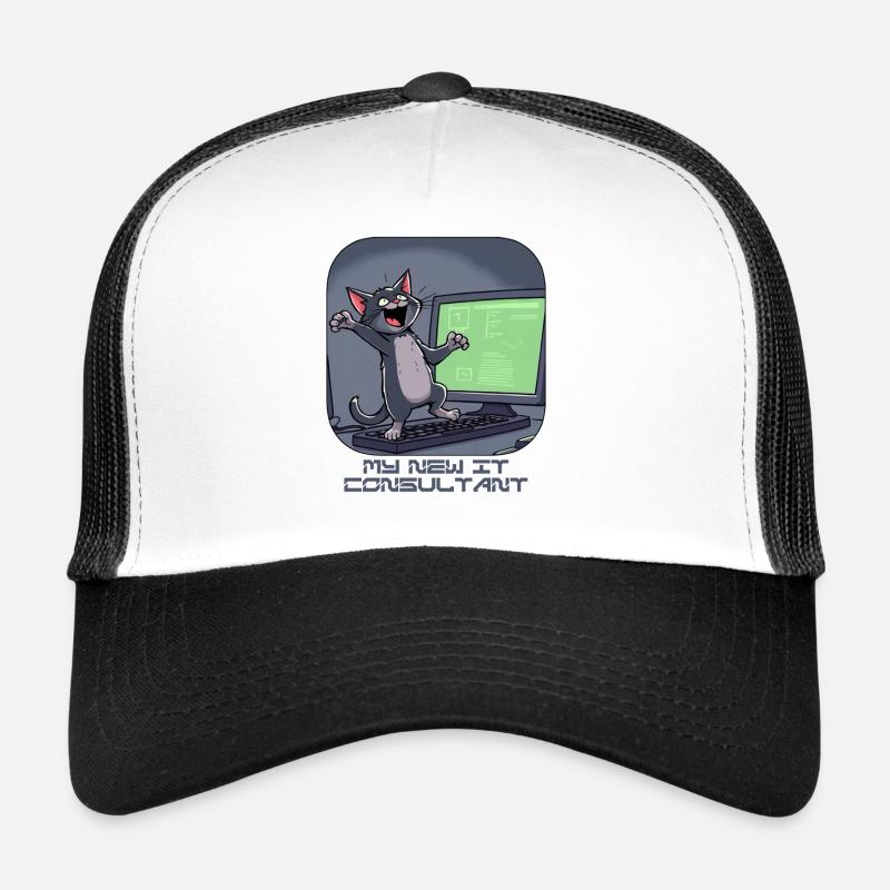 IT-Katze am Computer Trucker Cap