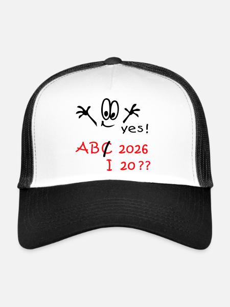 Abitur de rentrée scolaire 2026 ? - Casquette trucker  - blanc/noir - Devant