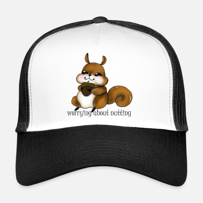 Écureuil câlin avec noix Casquette trucker 