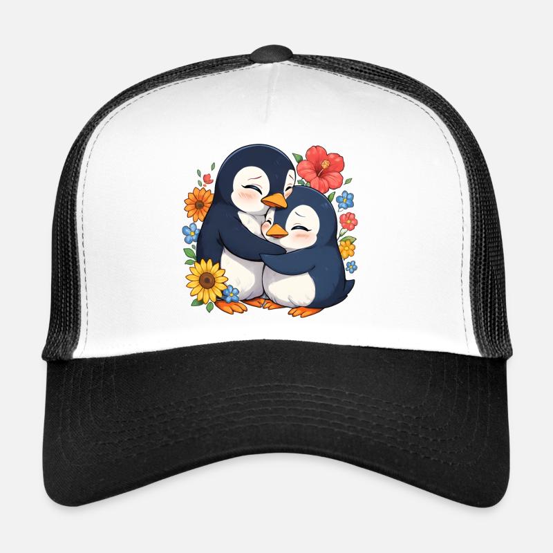Kuschelpinguine im Blumenmeer Trucker Cap
