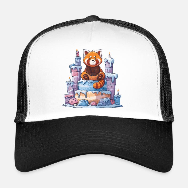 Panda rouge sur gâteau glacé Casquette trucker 