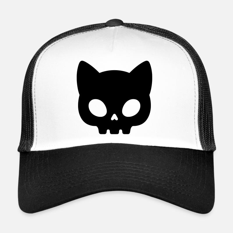 Katzen-Schädel Silhouette | Cute Gothic Maske Trucker Cap