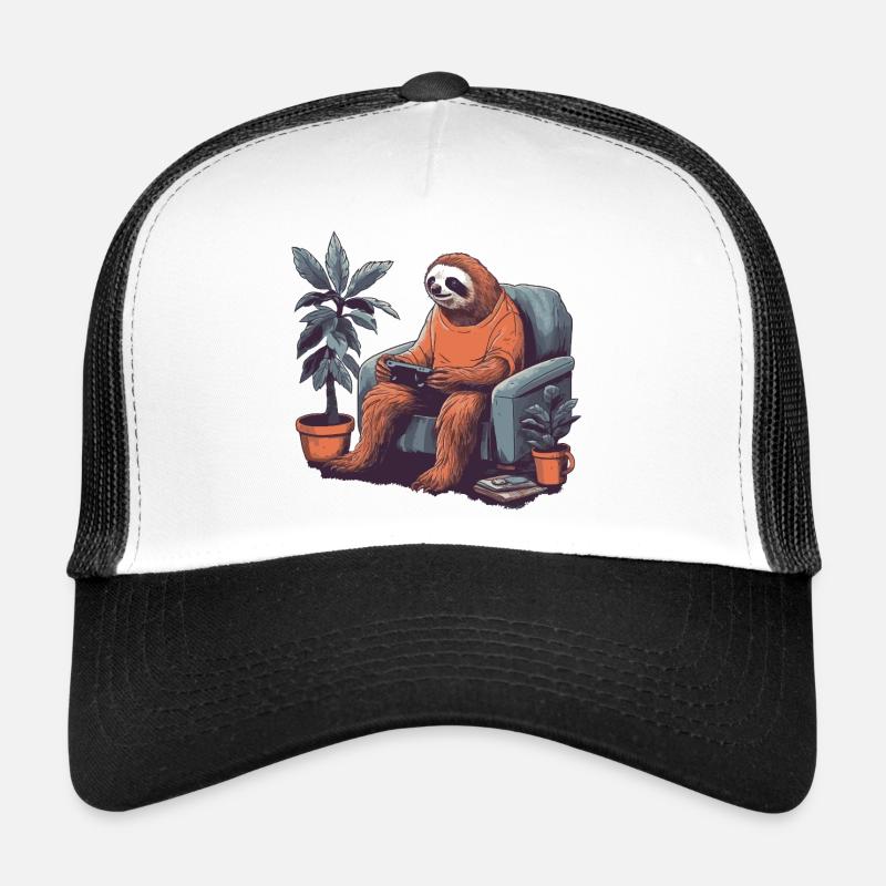 Joueur paresseux dans le fauteuil Casquette trucker 