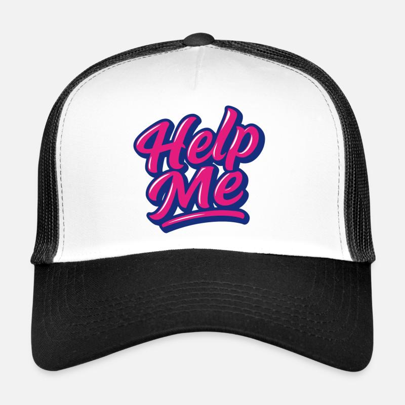 Help Me Neon Script Trucker Cap
