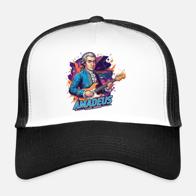 Amadeus Time - Trucker Cap - Weiß/Schwarz