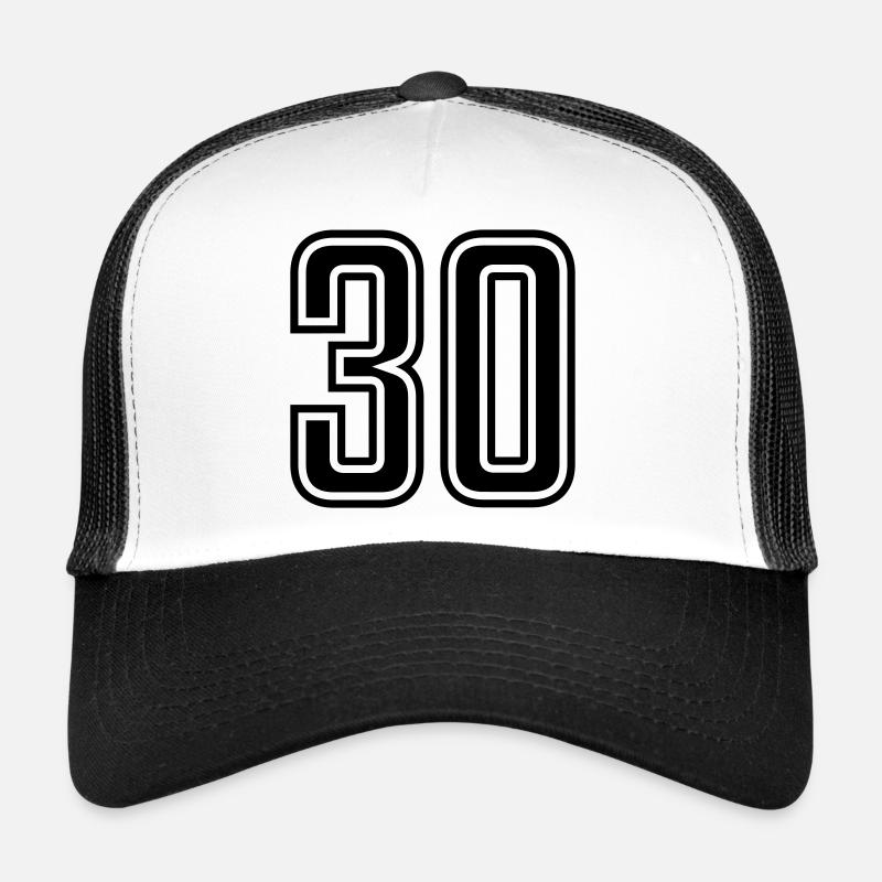 30 - Trucker Cap - Weiß/Schwarz
