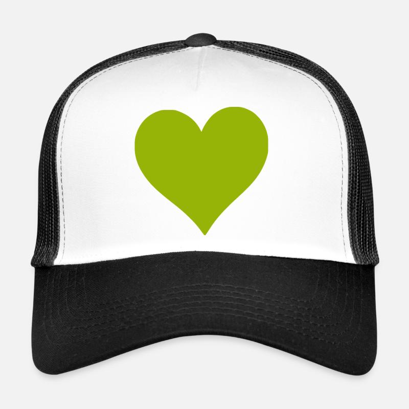 Cœur vert vert Casquette trucker 