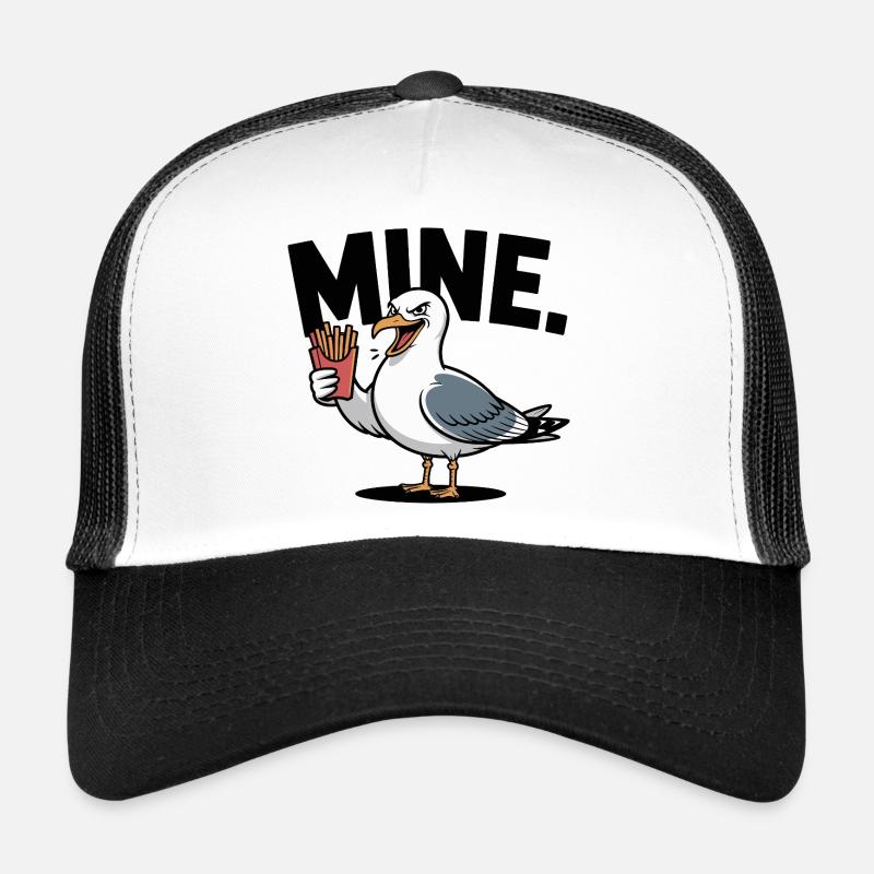 Grumpy Seagull with Fries Casquette trucker 