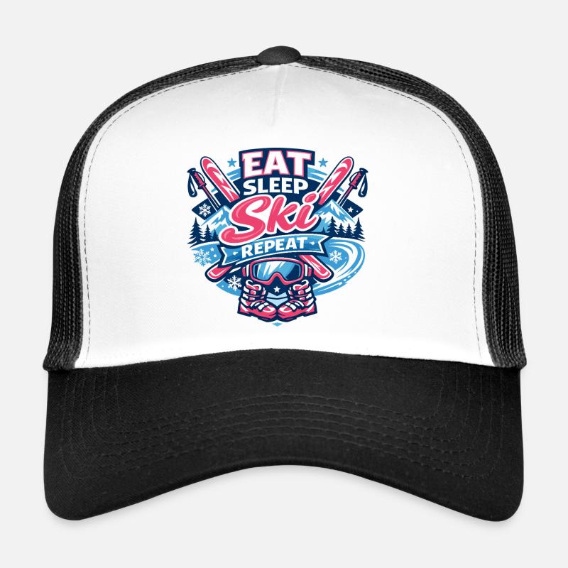 Eat Ski - Trucker Cap - white/black