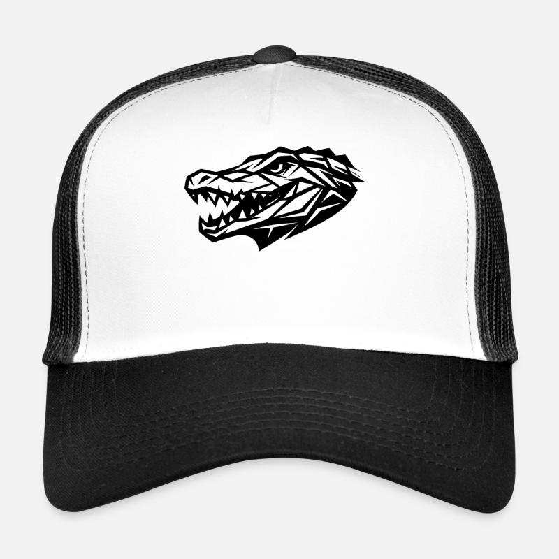 Krokodil mit geometrischem Stil Trucker Cap