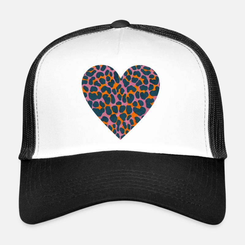 Leopard Heart Trucker Cap