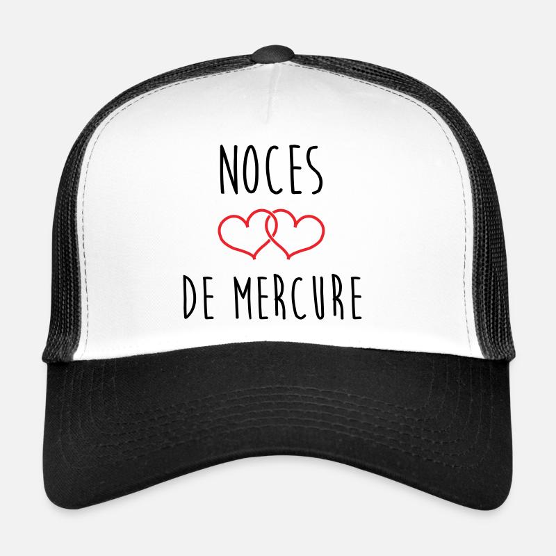 Noces de mercure 38 ans de mariage Casquette trucker 