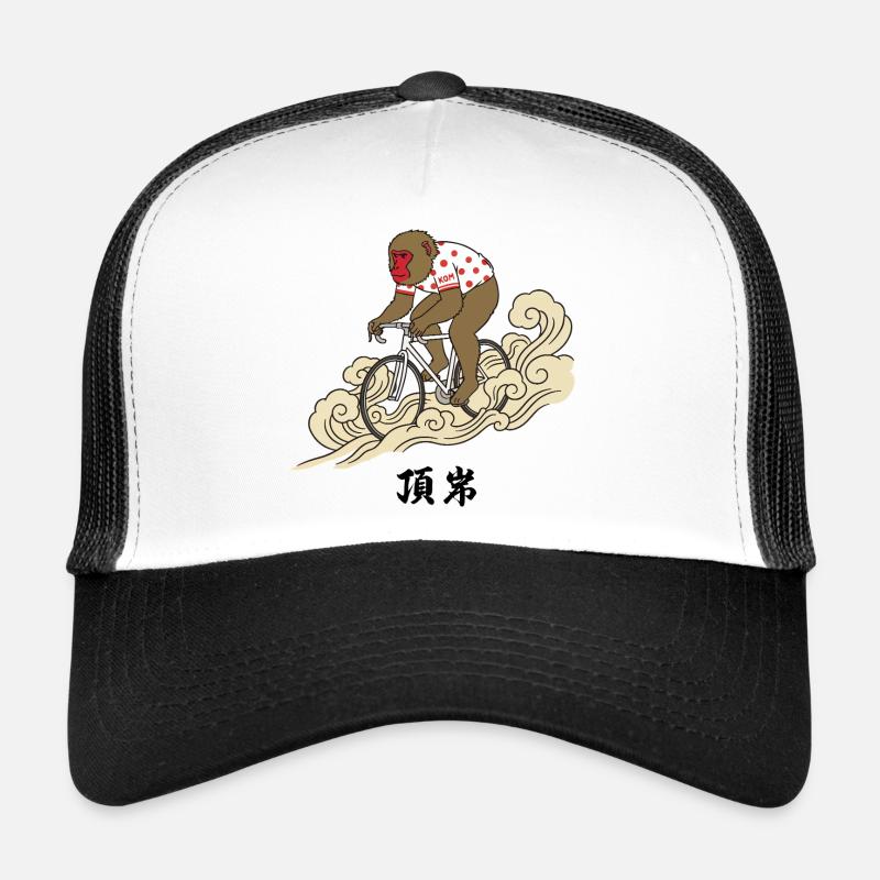 KOM Monkey Cyclist sur les vagues qui se montent Casquette trucker 