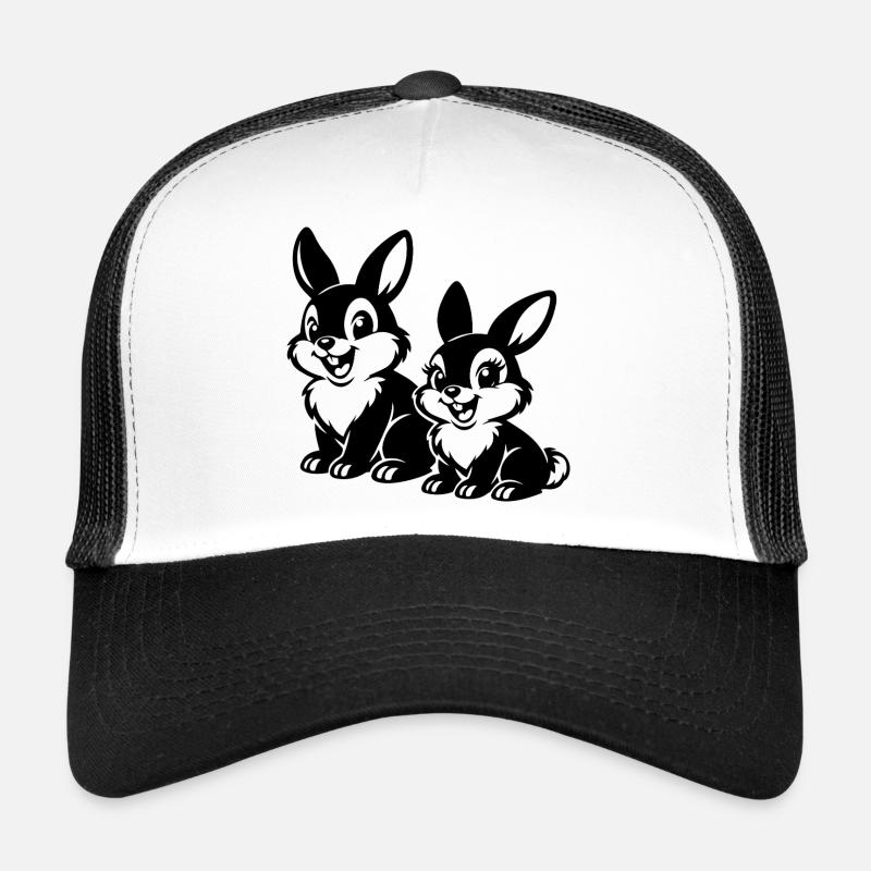 Duet de Lapins Esquissés Casquette trucker 