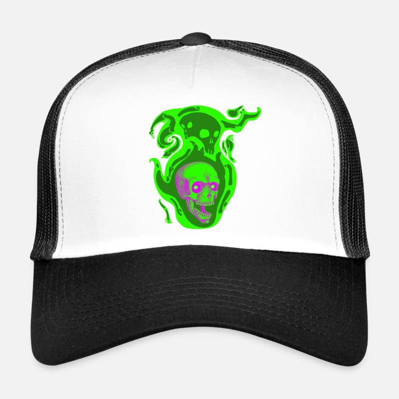 Nebelschädel - Trucker Cap - Weiß/Schwarz
