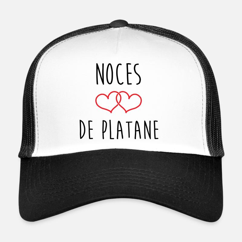 Anniversaire Mariage - Noces de Platane (61 ans) Casquette trucker 