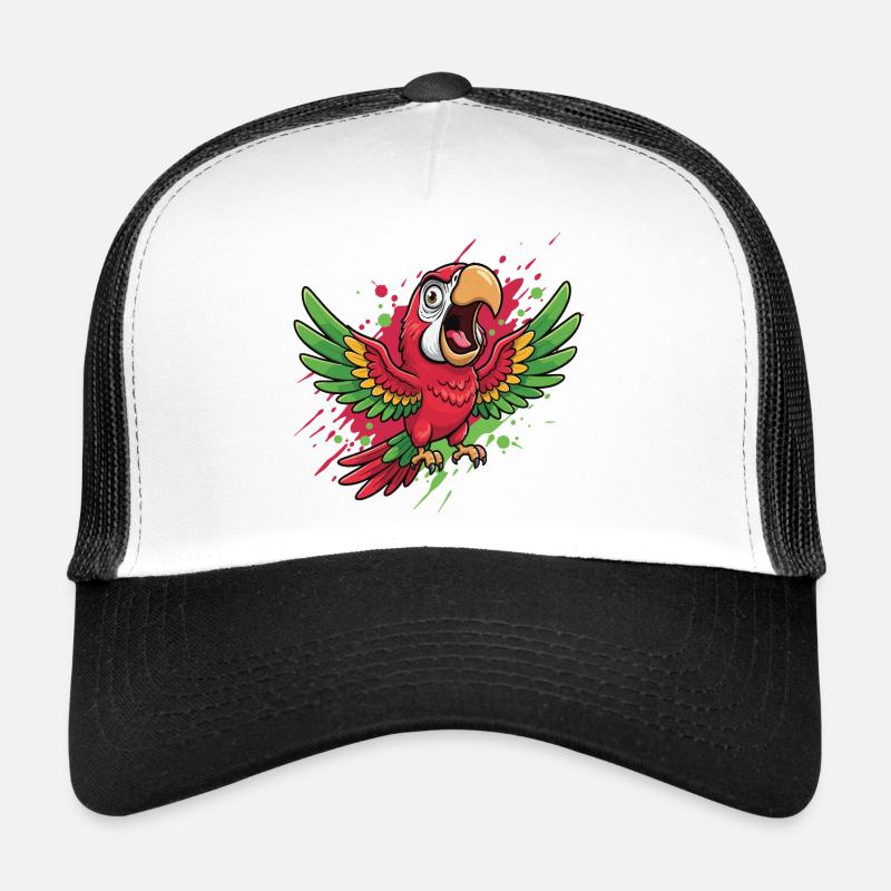 Éclaboussure vibrante de couleur perroquet Casquette trucker 