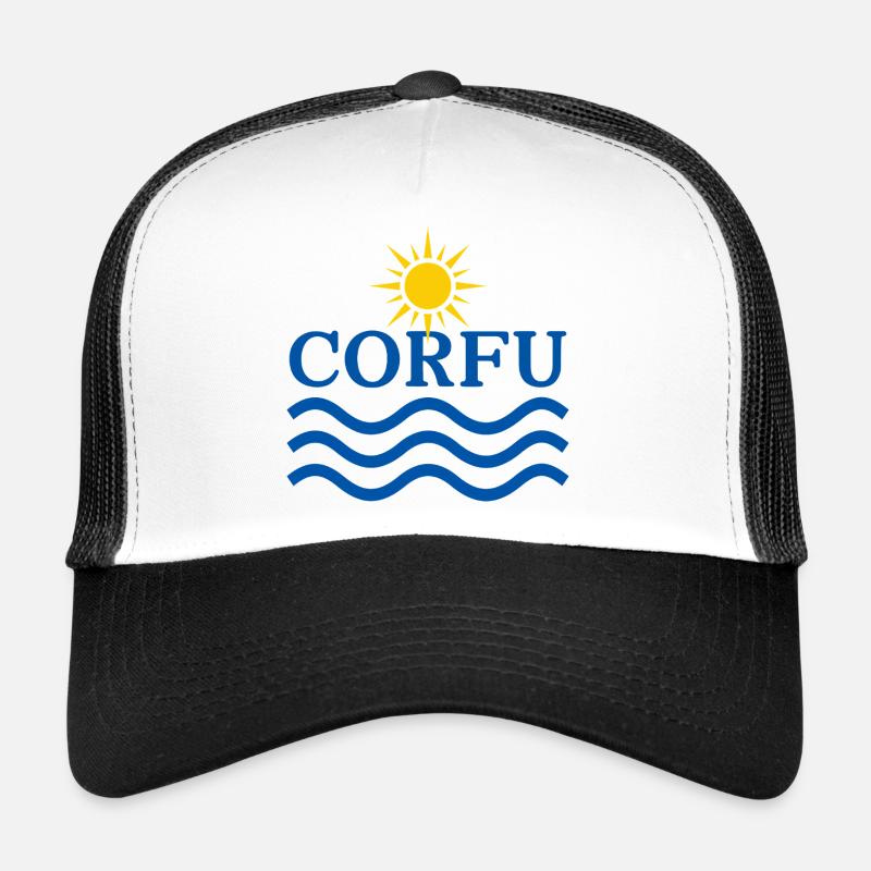 Corfu Sun Waves Logo  Trucker Cap