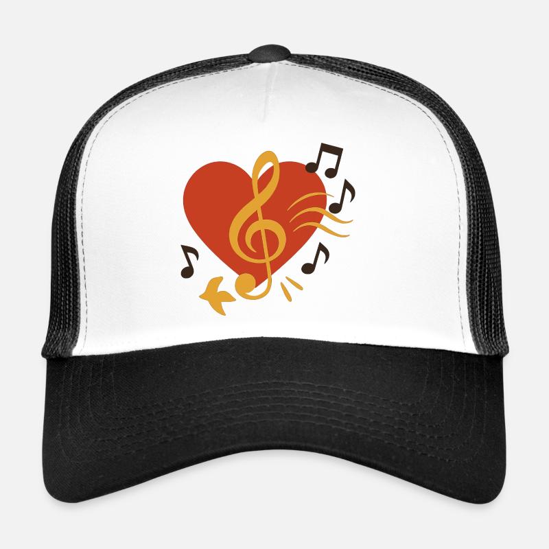 Musik fürs Herz - Trucker Cap - Weiß/Schwarz
