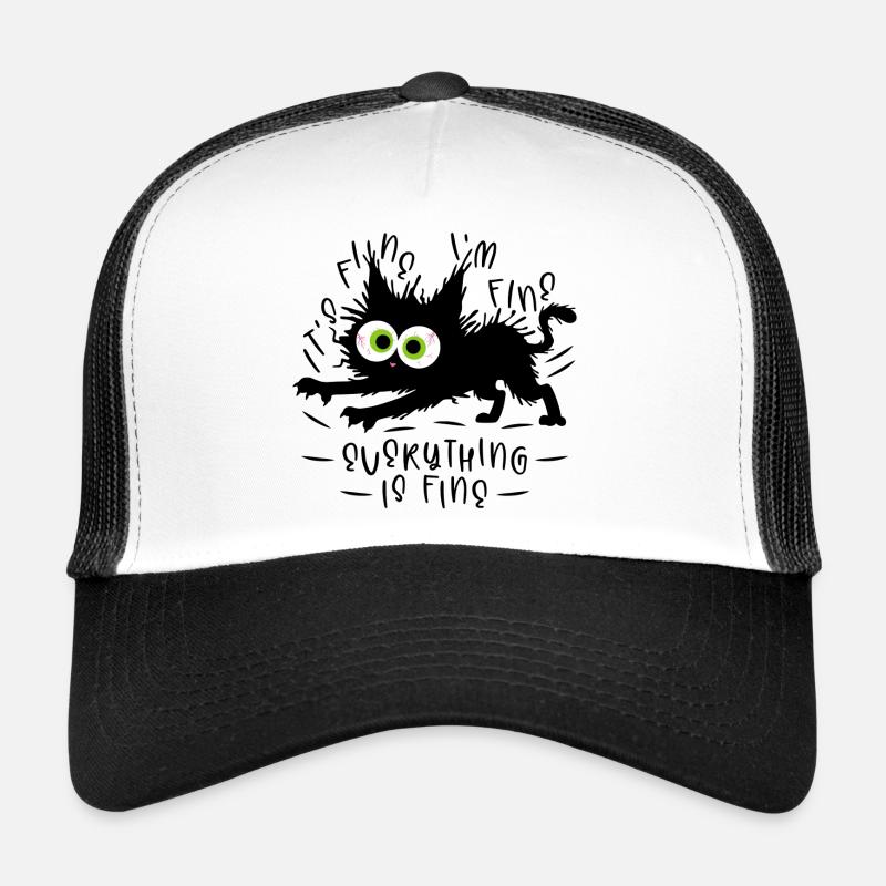 Ça va. Je vais bien. Tout va bien - Chat. Casquette trucker 
