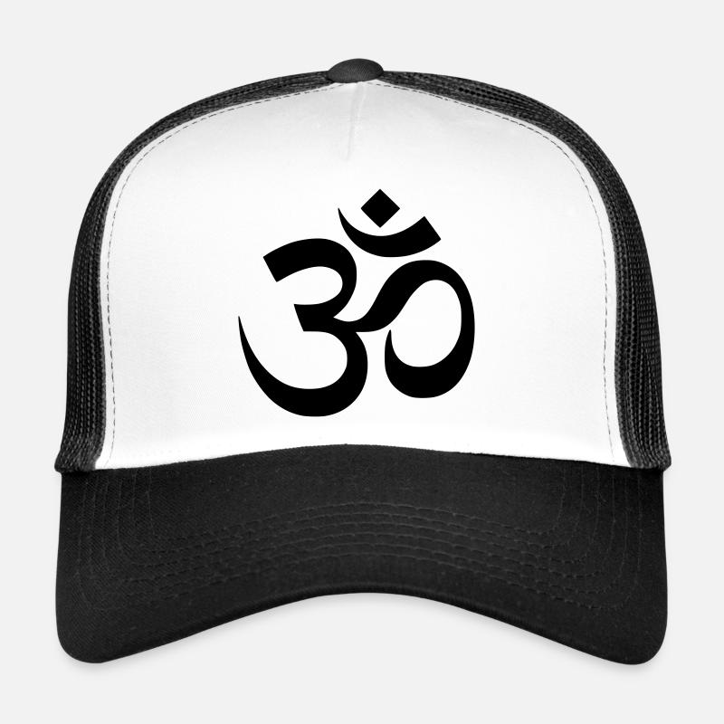 Om Symbol Mantra Silhouette Trucker Cap