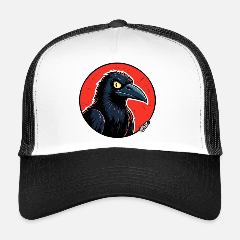 Noir-Rabe in Red Orbit Trucker Cap