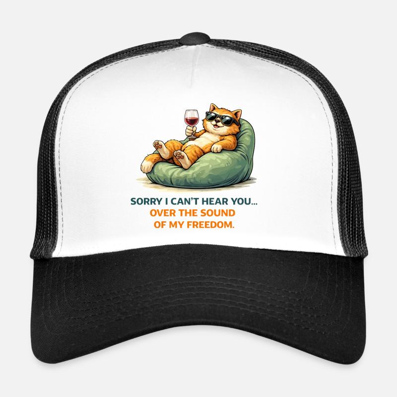 Mème Vin de Chat Détendu Casquette trucker 