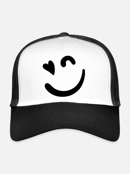 Logo Beacon – Vert néon - Casquette trucker  - blanc/noir - Devant
