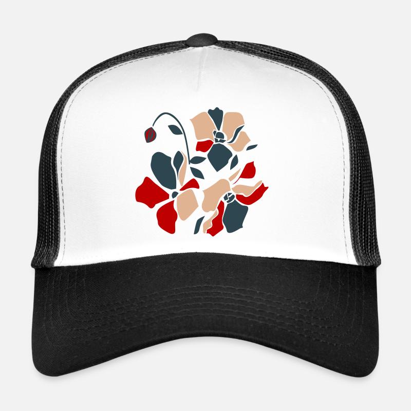 Abstract Flower Trucker Cap