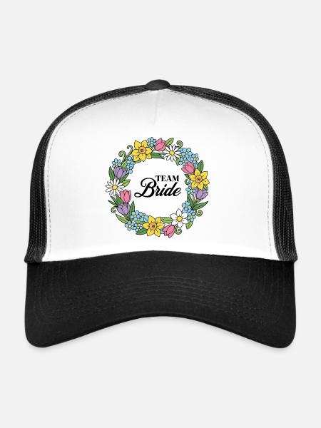 Team Bride for Engagement - Trucker Cap - white/black - Front