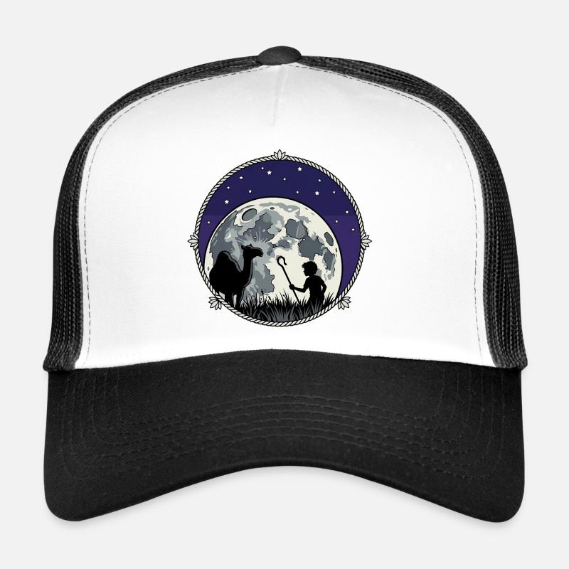 Berger de Nuit au clair de lune et chameau Casquette trucker 