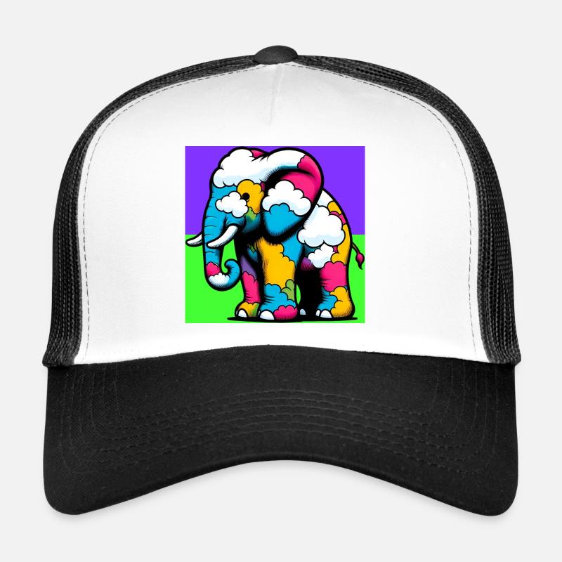 Elefant mit Wolke und Wolken Trucker Cap