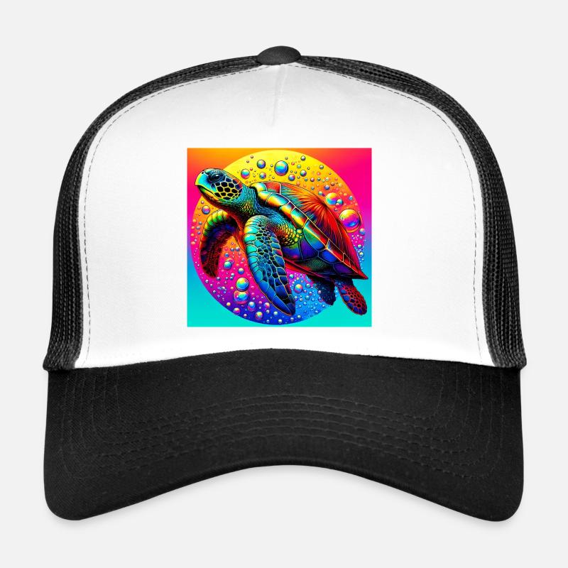 tortue - Casquette trucker - blanc/noir