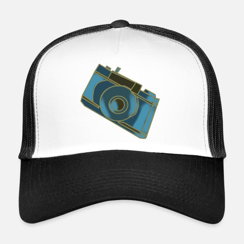 Motif de caméra Rétro Blue Casquette trucker 