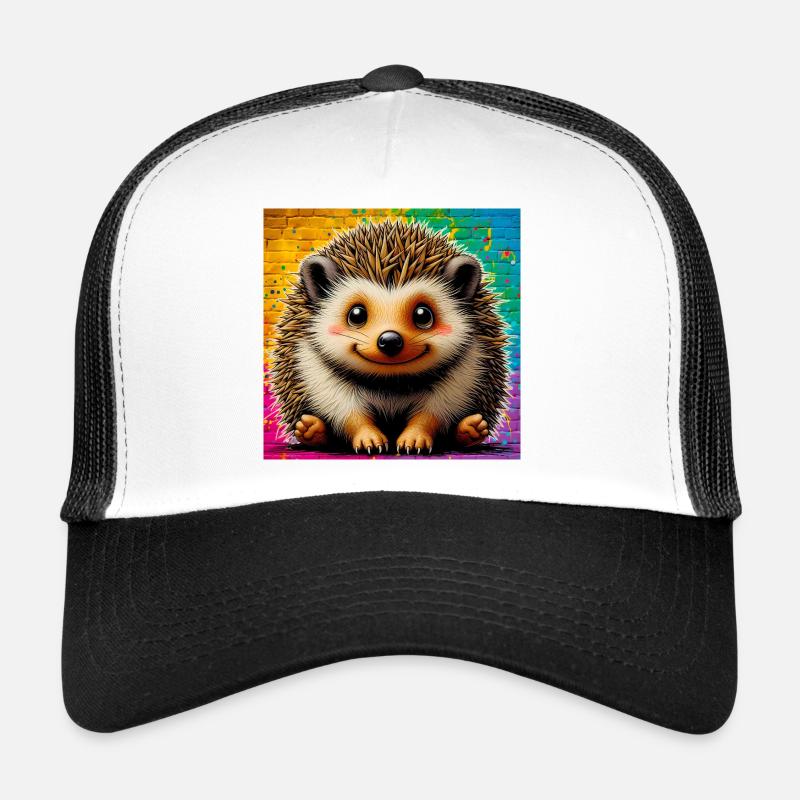 hedgehog - Trucker Cap - white/black