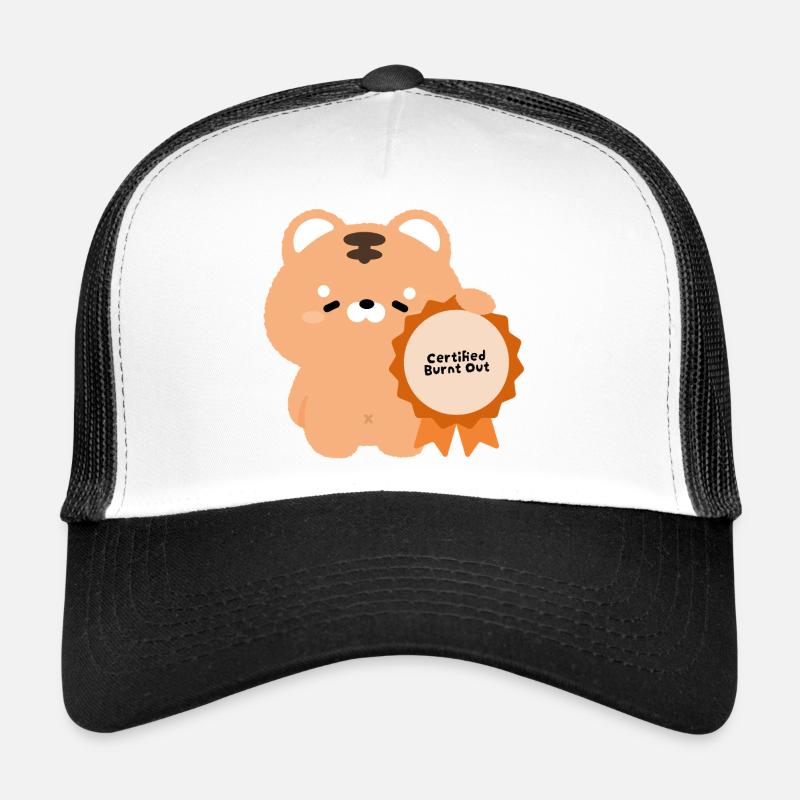 Certified Burnt Tiger - Trucker Cap - white/black