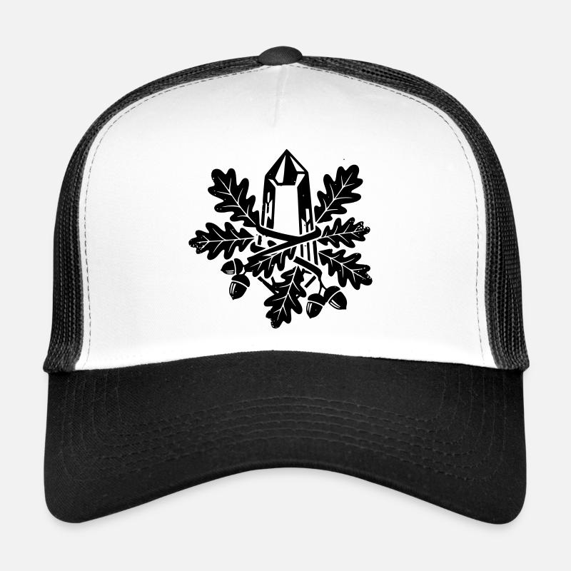 Kristall Eichenblatt Magie Wald Trucker Cap