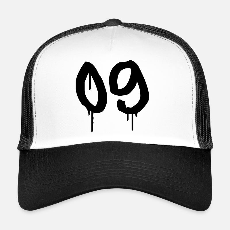 Number 09 Urban Graffiti Style Trucker Cap