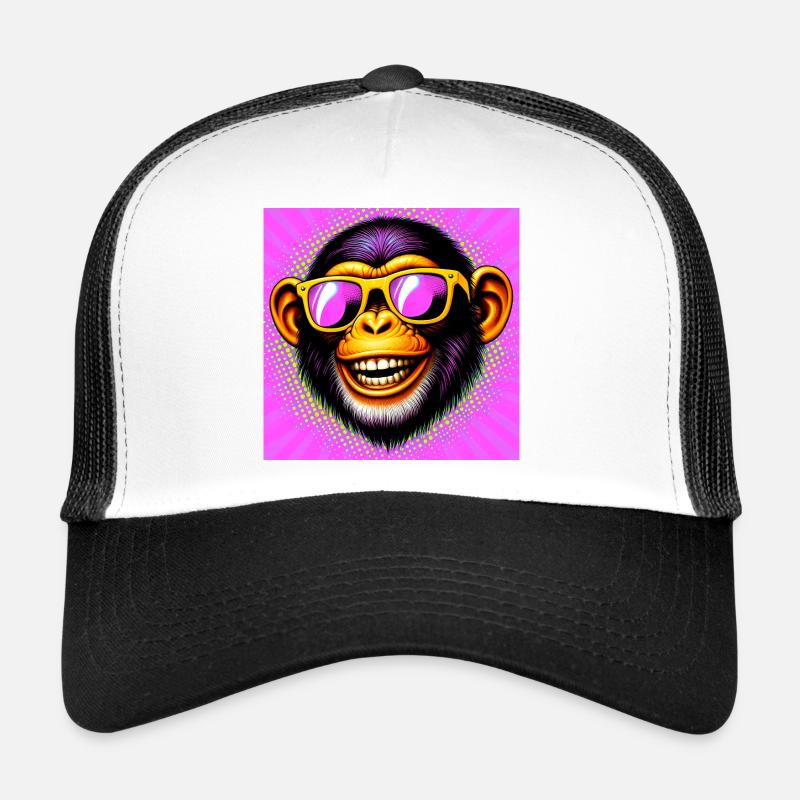 Chimpanzee Monkey Trucker Cap