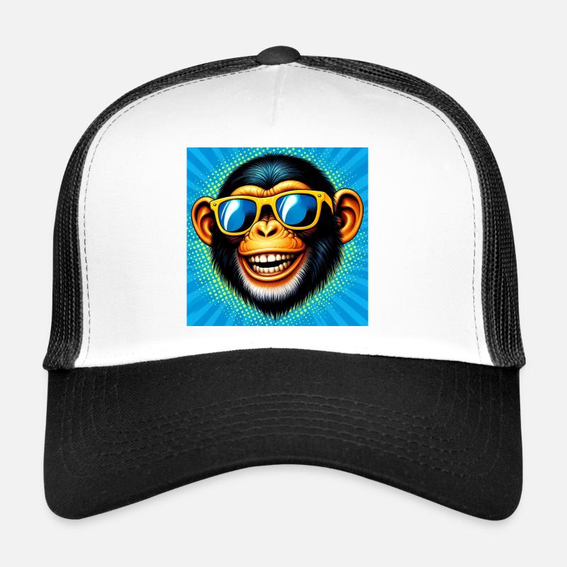 Chimpanzee Monkey Trucker Cap