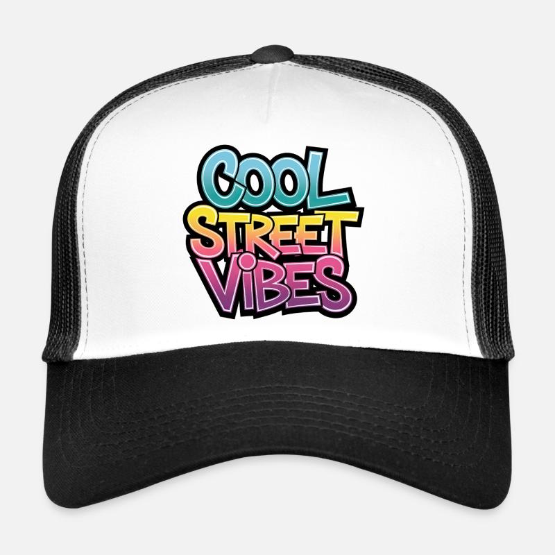 Cool Street Vibes Graffiti - Trucker Cap - white/black