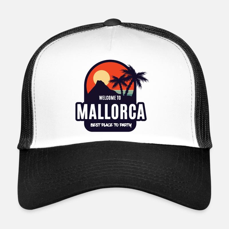 Bienvenue à Mallorca Party Sunset Casquette trucker