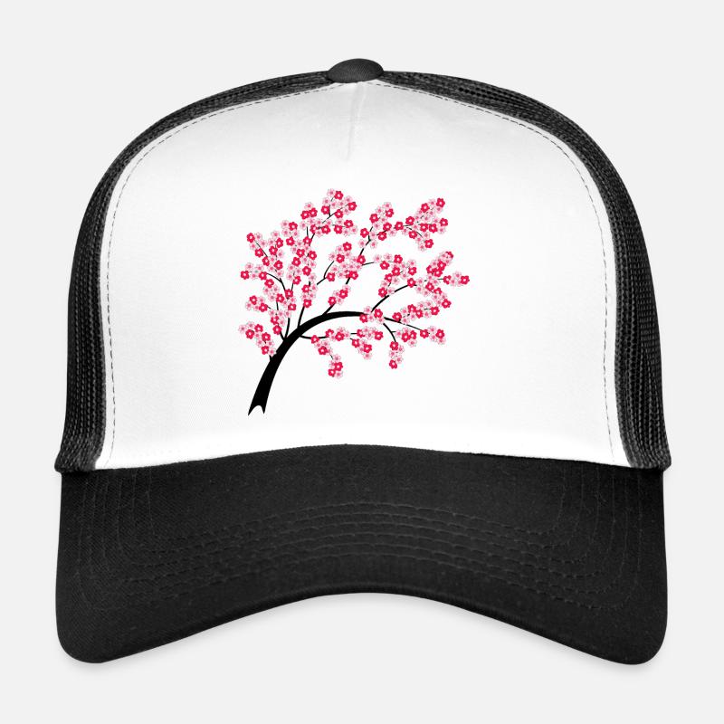 Kirschblütenbogen in Nacht Trucker Cap