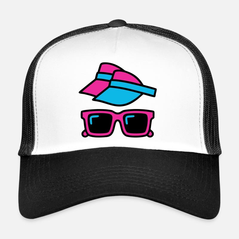 Ensemble de lunettes pare-soleil des années 80 Casquette trucker 