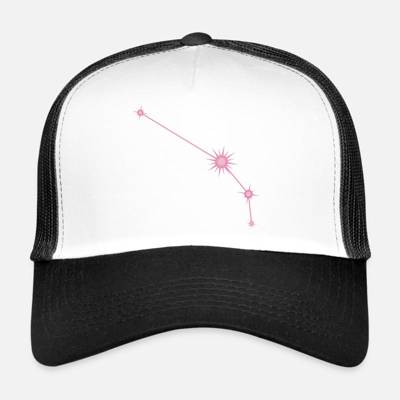 Aries Star Constellation Zodiac Sign Pastel Pink Trucker Cap