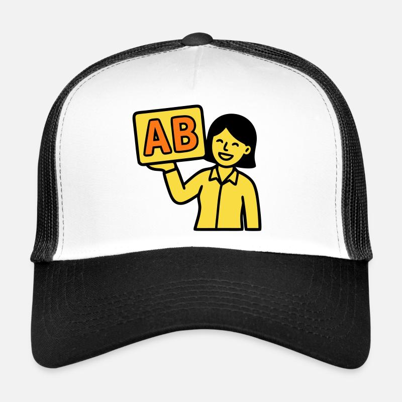 Teacher Elementary School ABC Vector Trucker Cap