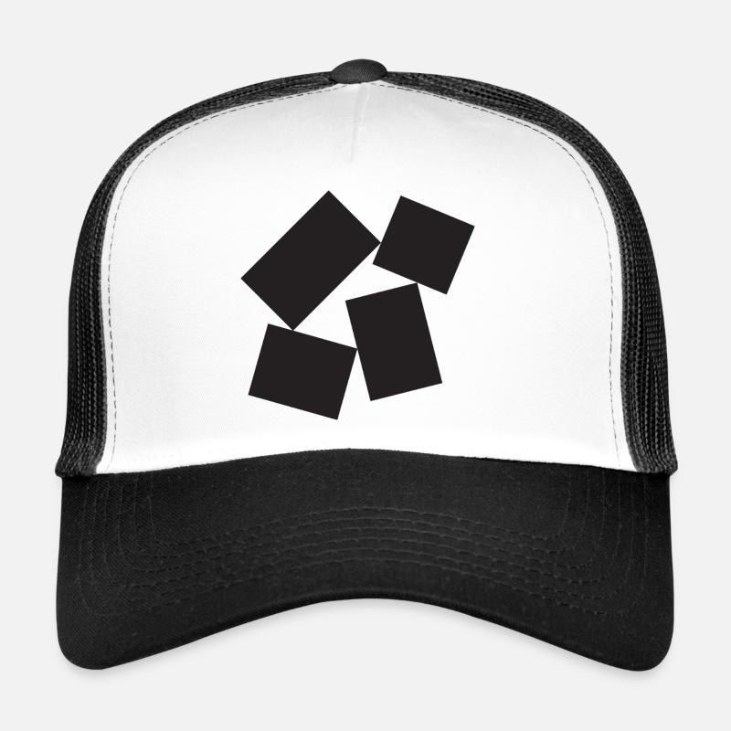 Noir Quartet Abstract Squares Trucker Cap